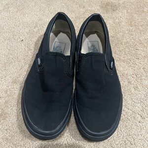 Vans women’s  Black Canvas Slip-On Sneakers